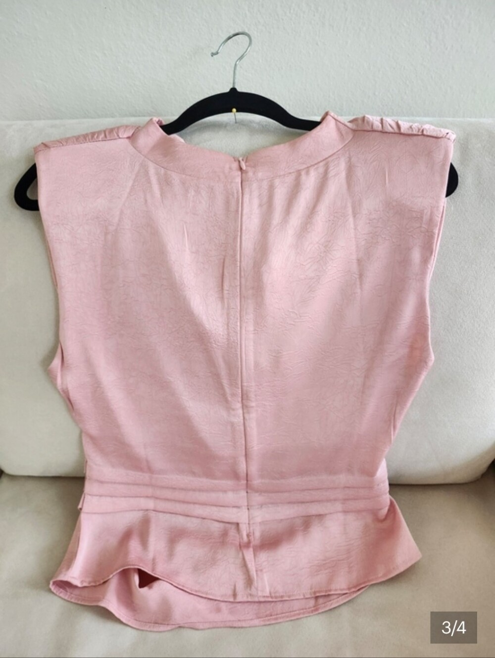 Sleeveless Draped Pink Cowl-Neck Top by Seven Dials - Picture 5 of 6